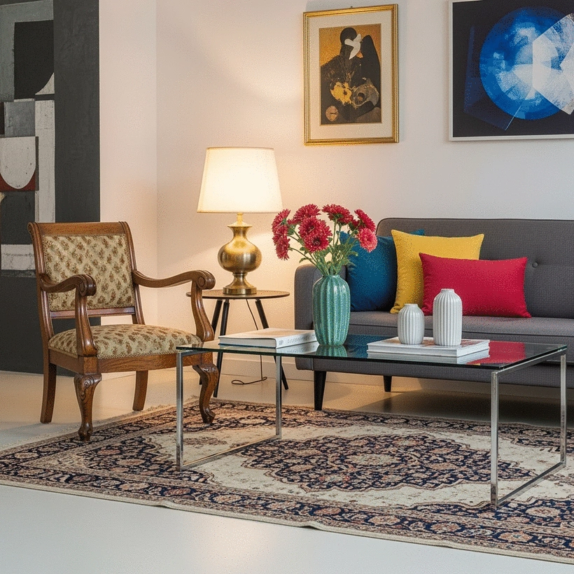 how to incorporate antique furniture in modern home decor